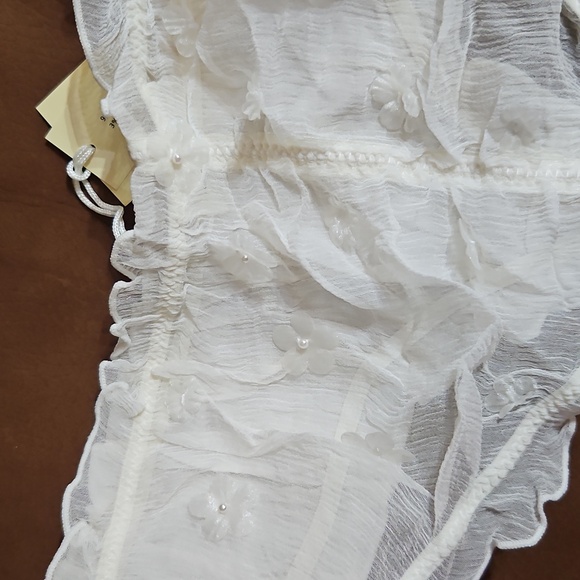 Spoylt Cream White Floral Silk Panties Y2K NWT - Picture 5 of 5